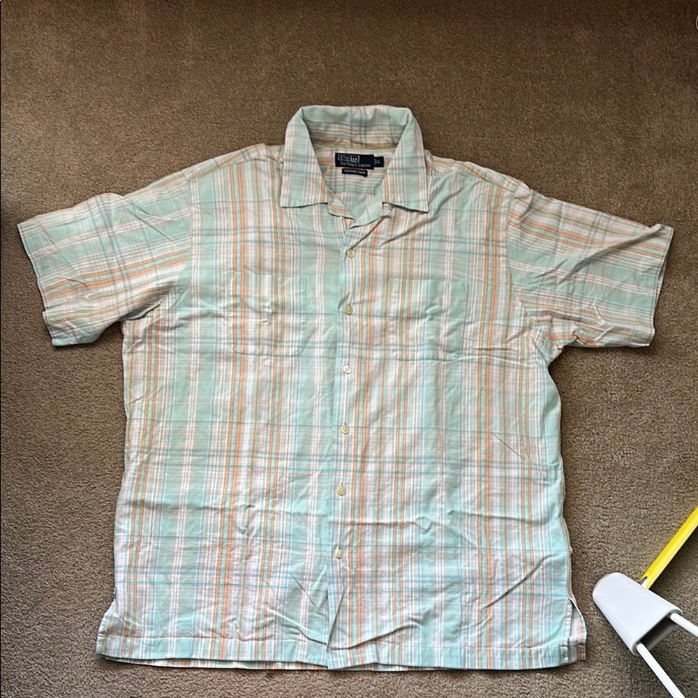 Polo by Ralph Lauren Vintage Camp Shirt Short Sleeved Size Large